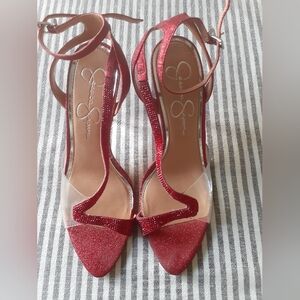 Jessica Simpson Red Glitter Shoes
